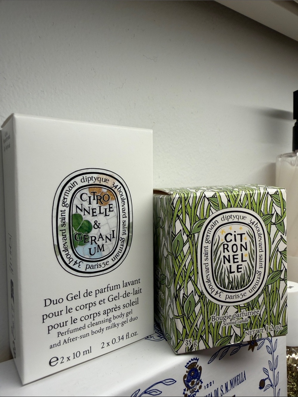 Diptyque Citronnelle candle travel mini size 35g mini DIPTYQUE LEMONGRASS candle